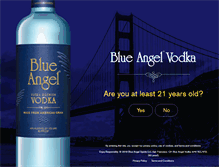 Tablet Screenshot of blueangelvodka.com